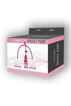 Вакуумная помпа для груди Breast Pump с двумя чашами - Erozon