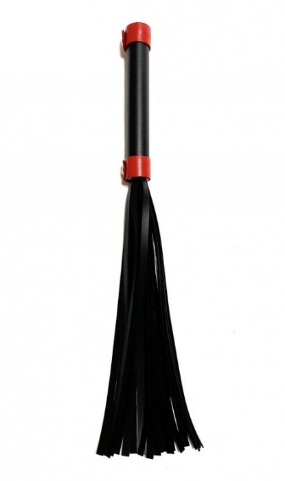 Черно-красная плеть из эко-кожи - 42 см. - БДСМ Арсенал - купить с доставкой в Новошахтинске