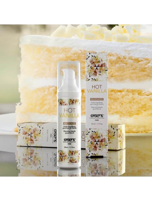 Разогревающее массажное масло с ароматом ванили Gourmet Hot Vanilla - 50 мл. - Exsens - купить с доставкой в Новошахтинске