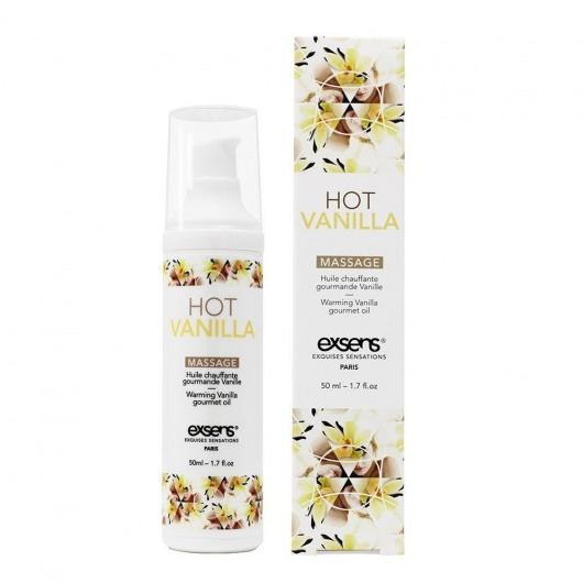 Разогревающее массажное масло с ароматом ванили Gourmet Hot Vanilla - 50 мл. - Exsens - купить с доставкой в Новошахтинске