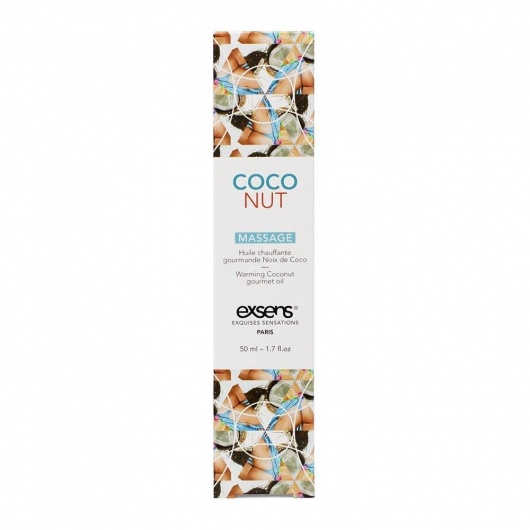 Разогревающее массажное масло с ароматом кокоса Gourmet Coconut - 50 мл. - Exsens - купить с доставкой в Новошахтинске