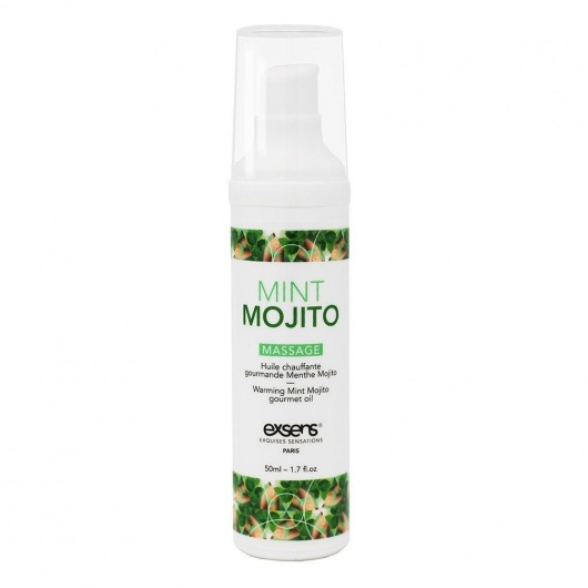 Разогревающее массажное масло с ароматом мохито Gourmet Mint Mojito - 50 мл. - Exsens - купить с доставкой в Новошахтинске