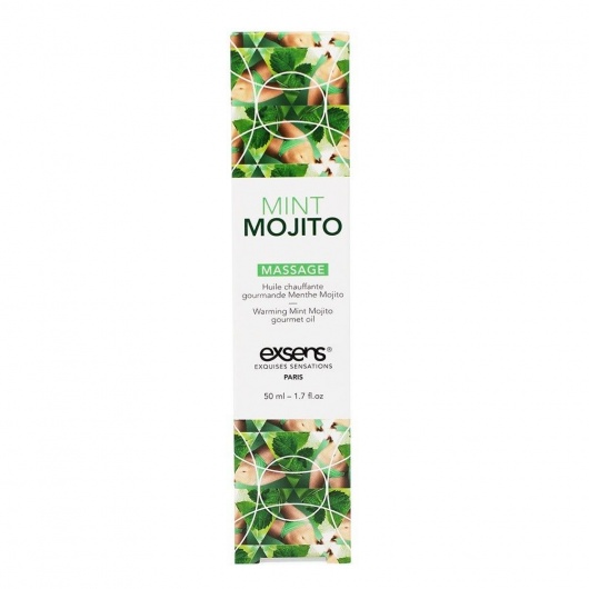 Разогревающее массажное масло с ароматом мохито Gourmet Mint Mojito - 50 мл. - Exsens - купить с доставкой в Новошахтинске