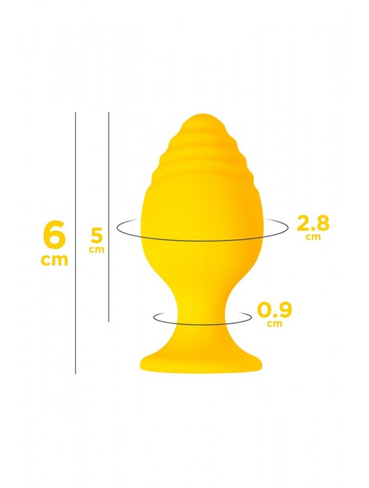 Желтая анальная втулка Riffle - 6 см. - ToyFa