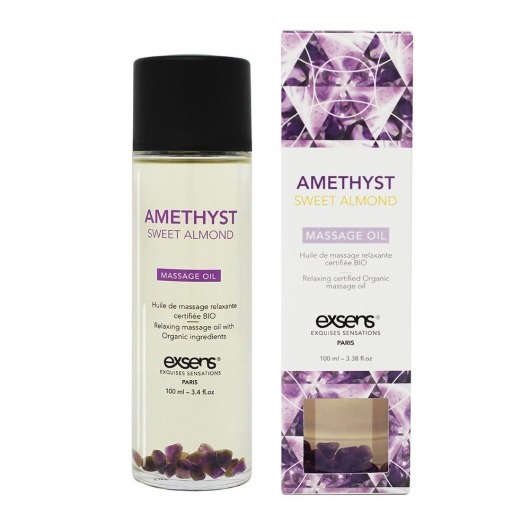 Органическое массажное масло AMETHYST SWEET ALMOND - 100 мл. - Exsens - купить с доставкой в Новошахтинске