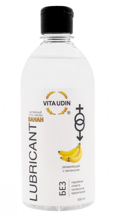 Интимный гель-смазка на водной основе VITA UDIN с ароматом банана - 500 мл. - VITA UDIN - купить с доставкой в Новошахтинске