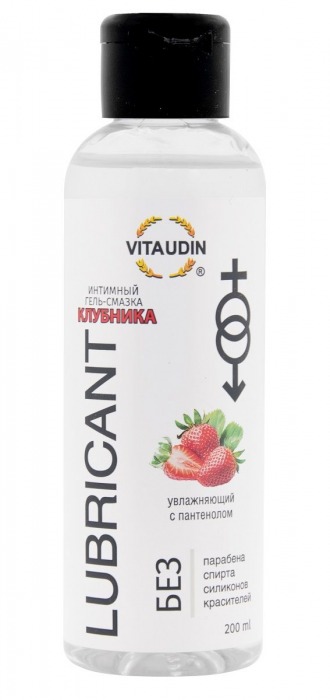 Интимный гель-смазка на водной основе VITA UDIN с ароматом клубники - 200 мл. - VITA UDIN - купить с доставкой в Новошахтинске