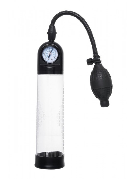 Прозрачная механическая помпа Roald с манометром - Sexus - в Новошахтинске купить с доставкой