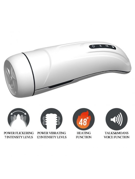 Вибромастурбатор Marissa с функцией нагрева и подвижным язычком - Baile - в Новошахтинске купить с доставкой