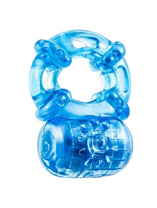 Голубое эрекционное виброкольцо Reusable 5 Function Cock Ring - Blush Novelties - в Новошахтинске купить с доставкой