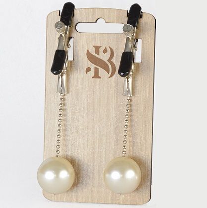 Зажимы на соски с бусинами под жемчуг Pearl - Sitabella - купить с доставкой в Новошахтинске