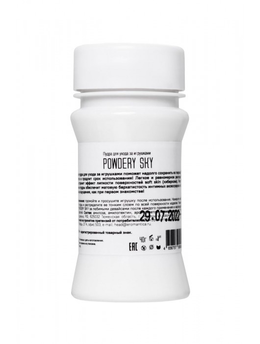 Пудра для ухода за игрушками Powdery Sky с ароматом мяты - 40 гр. - Eromantica - купить с доставкой в Новошахтинске