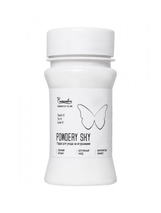 Пудра для ухода за игрушками Powdery Sky с ароматом мяты - 40 гр. - Eromantica - купить с доставкой в Новошахтинске