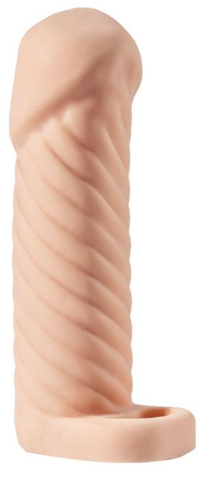 Телесная насадка-удлинитель KLEON с кольцом - 15 см. - Sitabella - в Новошахтинске купить с доставкой