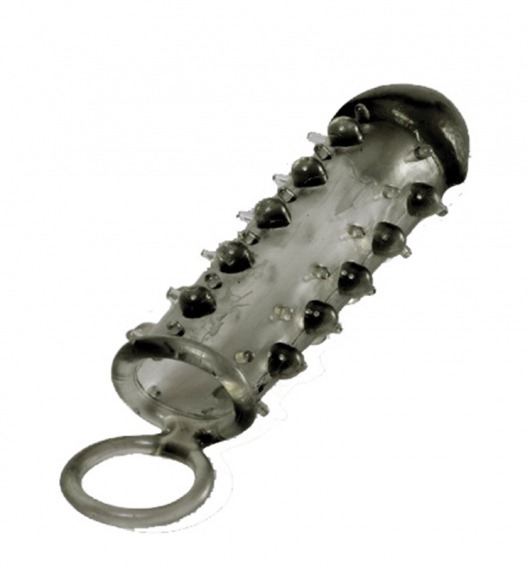 Дымчатая стимулирующая насадка с закрытой головкой SAMURAI PENIS SLEEVE BLACK - 14,5 см. - NMC - в Новошахтинске купить с доставкой