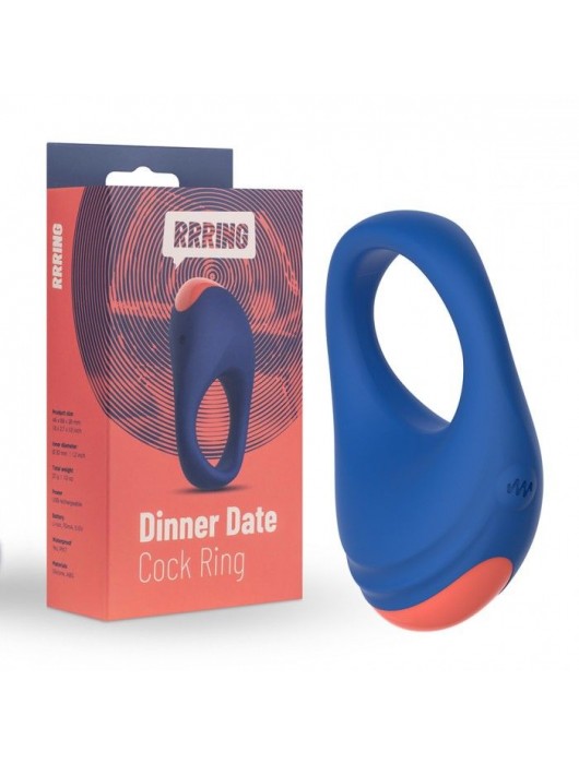 Синее эрекционное кольцо RRRING Dinner Date Cock Ring - FeelzToys - в Новошахтинске купить с доставкой