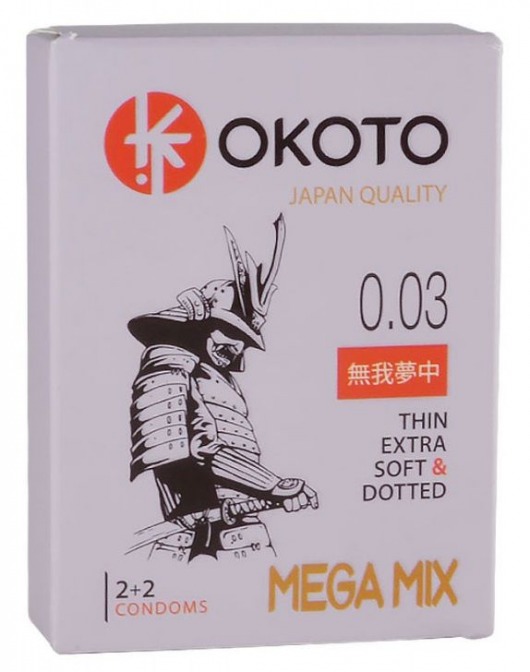 Набор из 4 презервативов OKOTO MegaMIX - Sitabella - купить с доставкой в Новошахтинске