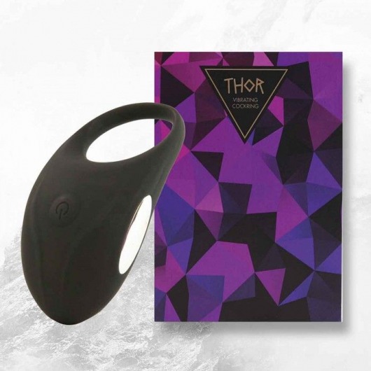 Черное эрекционное виброкольцо Thor Cockring - FeelzToys - в Новошахтинске купить с доставкой