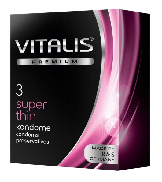 Ультратонкие презервативы VITALIS PREMIUM super thin - 3 шт. - Vitalis - купить с доставкой в Новошахтинске