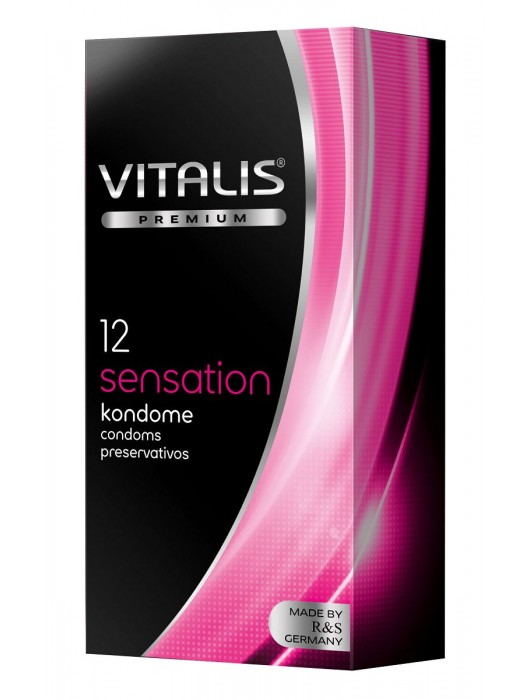 Презервативы VITALIS PREMIUM sensation с пупырышками и кольцами - 12 шт. - Vitalis - купить с доставкой в Новошахтинске
