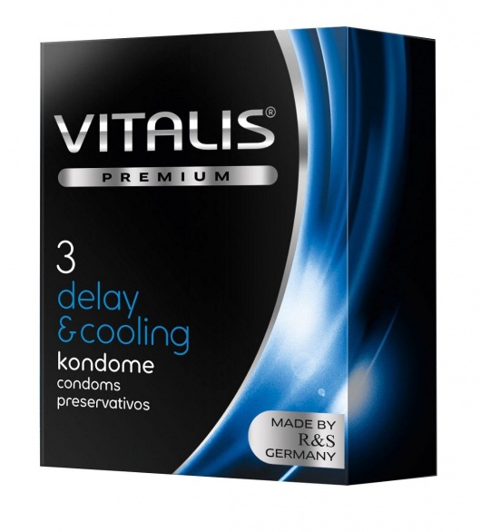 Презервативы VITALIS PREMIUM delay   cooling с охлаждающим эффектом - 3 шт. - Vitalis - купить с доставкой в Новошахтинске