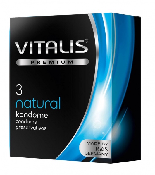 Классические презервативы VITALIS PREMIUM natural - 3 шт. - Vitalis - купить с доставкой в Новошахтинске