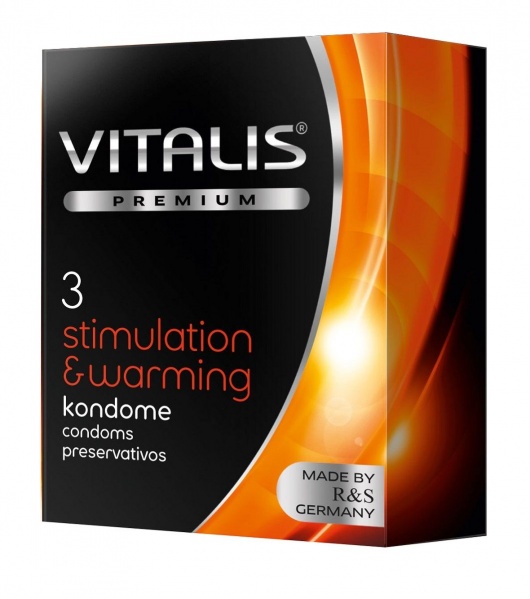Презервативы VITALIS PREMIUM stimulation   warming с согревающим эффектом - 3 шт. - Vitalis - купить с доставкой в Новошахтинске