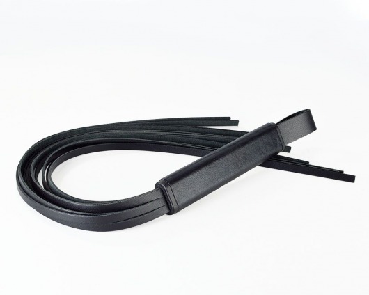 Черная кожаная плеть  Клео  - 60 см. - Sitabella - купить с доставкой в Новошахтинске