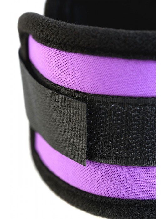 Наручники из неопрена фиолетового цвета - ToyFa - купить с доставкой в Новошахтинске
