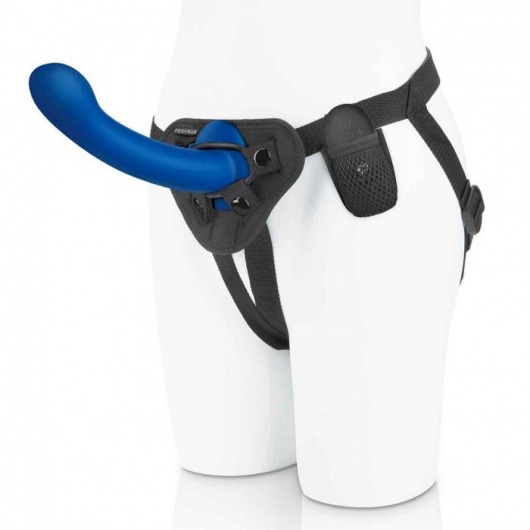 Синяя насадка Remote Control P-Spot G-Spot с черными трусиками - 20 см. - Pegasus - купить с доставкой в Новошахтинске