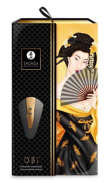 Черный клиторальный вибростимулятор OBI - Shunga