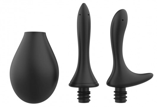 Черный анальный душ Nexus Anal Douche Set с 2 сменными насадками - Nexus Range - купить с доставкой в Новошахтинске