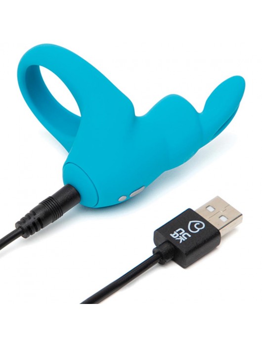 Голубое эрекционное виброкольцо Happy Rabbit Rechargeable Rabbit Cock Ring - Happy Rabbit - в Новошахтинске купить с доставкой