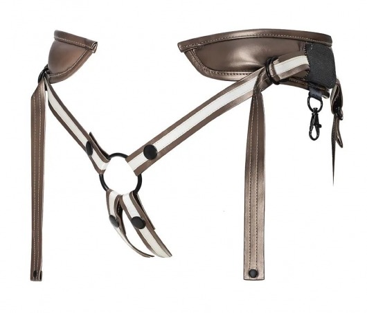 Бронзовый пояс для насадок Desirous Harness - Strap-on-me - купить с доставкой в Новошахтинске