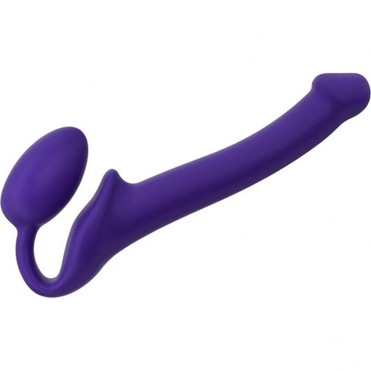 Фиолетовый безремневой страпон Silicone Bendable Strap-On - size S - Strap-on-me - купить с доставкой в Новошахтинске