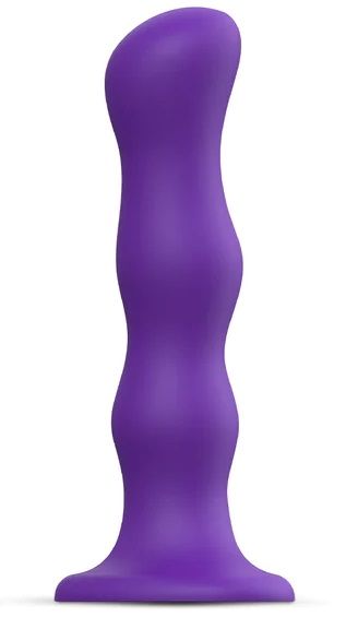 Фиолетовая насадка Strap-On-Me Dildo Geisha Balls size M - Strap-on-me - купить с доставкой в Новошахтинске