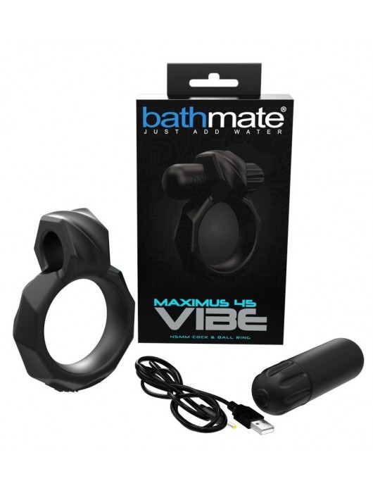 Черное эрекционное виброкольцо Maximus 45 Vibe - Bathmate - в Новошахтинске купить с доставкой