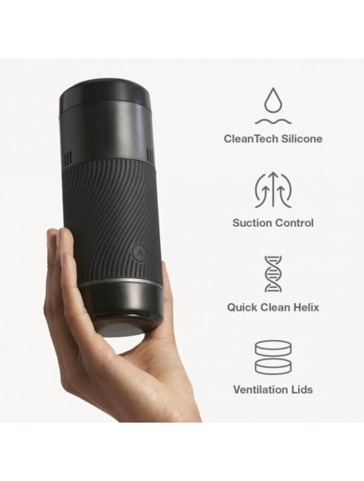 Черный мастурбатор с контролем всасывания Arcwave Pow Stroker - Arcwave - в Новошахтинске купить с доставкой