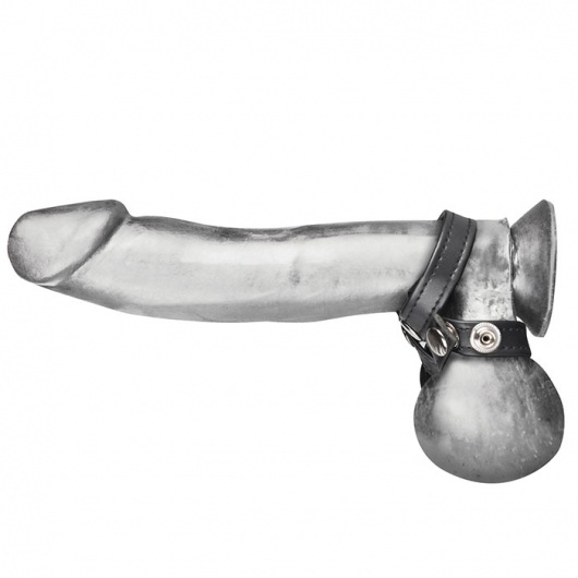 Разделитель мошонки из искусственной кожи на клепках 8 STYLE BALL DIVIDER - BlueLine - купить с доставкой в Новошахтинске