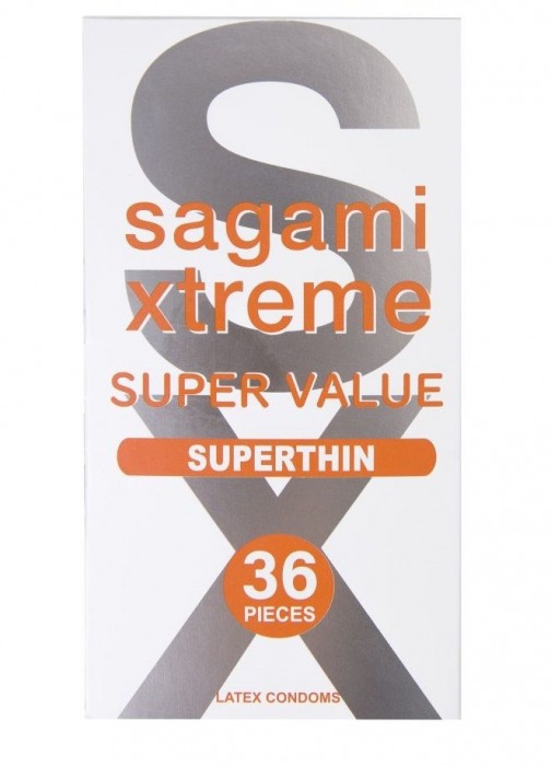 Ультратонкие презервативы Sagami Xtreme Superthin - 36 шт. - Sagami - купить с доставкой в Новошахтинске