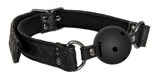 Черный кляп-шарик BALL GAG DIAMOND - Dream Toys - купить с доставкой в Новошахтинске