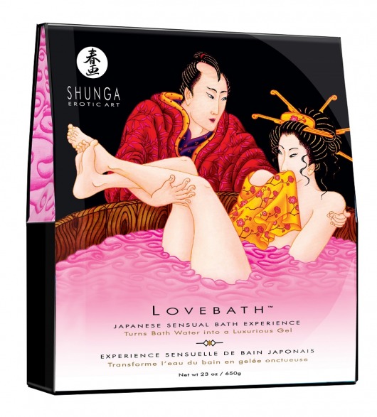Соль для ванны Lovebath Dragon Fruit, превращающая воду в гель - 650 гр. - Shunga - купить с доставкой в Новошахтинске
