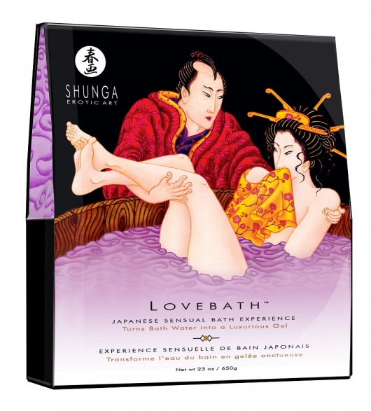 Соль для ванны Lovebath Sensual lotus, превращающая воду в гель - 650 гр. - Shunga - купить с доставкой в Новошахтинске