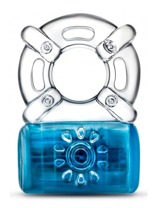 Синее эрекционное виброкольцо Pleaser Rechargeable C-Ring - Blush Novelties - в Новошахтинске купить с доставкой