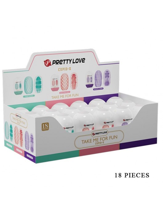 Набор из 18 мастурбаторов Take me for Fun - Baile - в Новошахтинске купить с доставкой