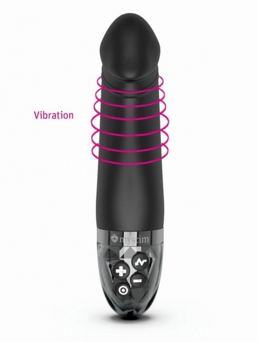 Черный вибратор с электростимуляцией Real Deal Neal - 16,5 см. - MyStim - купить с доставкой в Новошахтинске