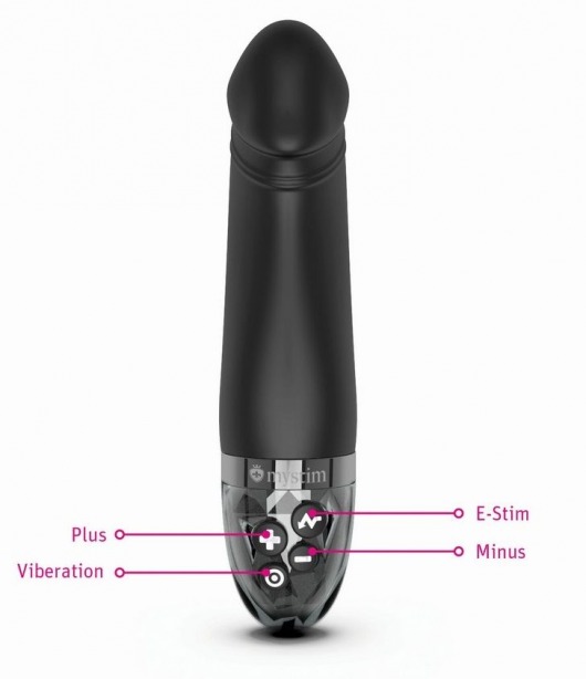 Черный вибратор с электростимуляцией Real Deal Neal - 16,5 см. - MyStim - купить с доставкой в Новошахтинске