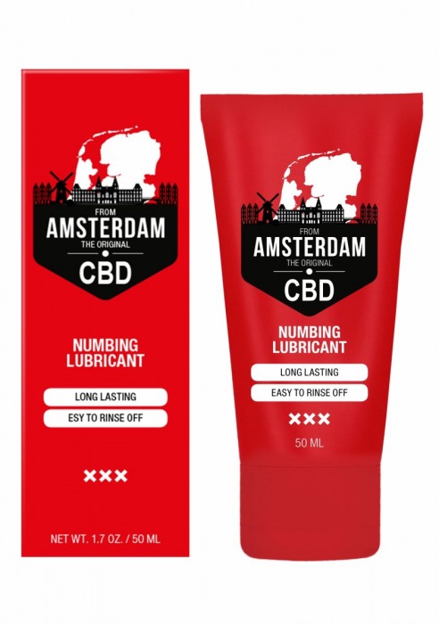 Пролонгирующий лубрикант Numbing CBD from Amsterdam - 50 мл. - Shots Media BV - купить с доставкой в Новошахтинске