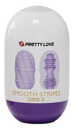 Сиреневый мастурбатор-яйцо Smooth Stripes - Baile - в Новошахтинске купить с доставкой