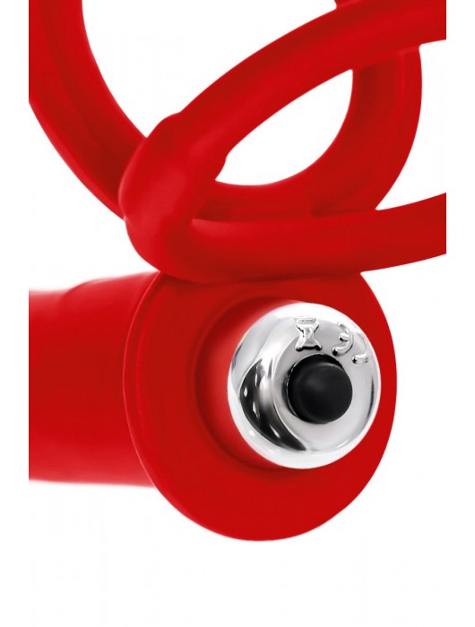 Красная насадка на пенис для двойного проникновения - 19 см. - ToyFa - купить с доставкой в Новошахтинске